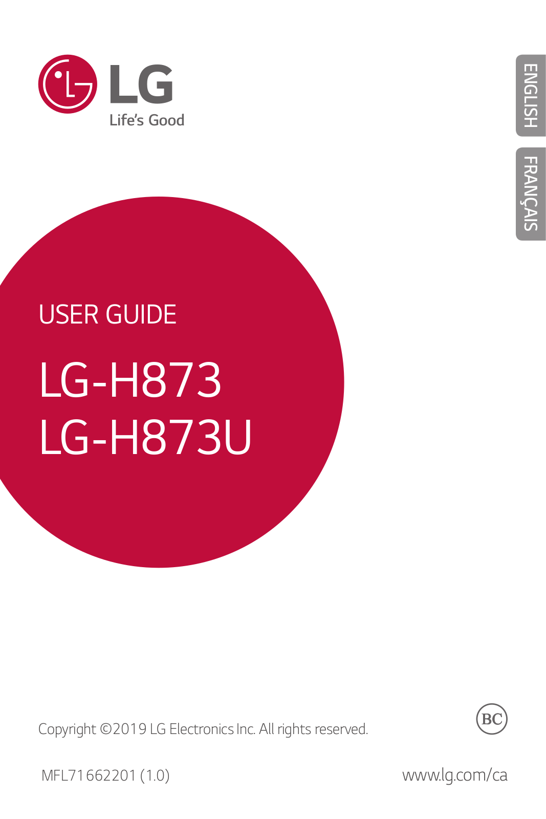 LG LGH873 Owner’s Manual