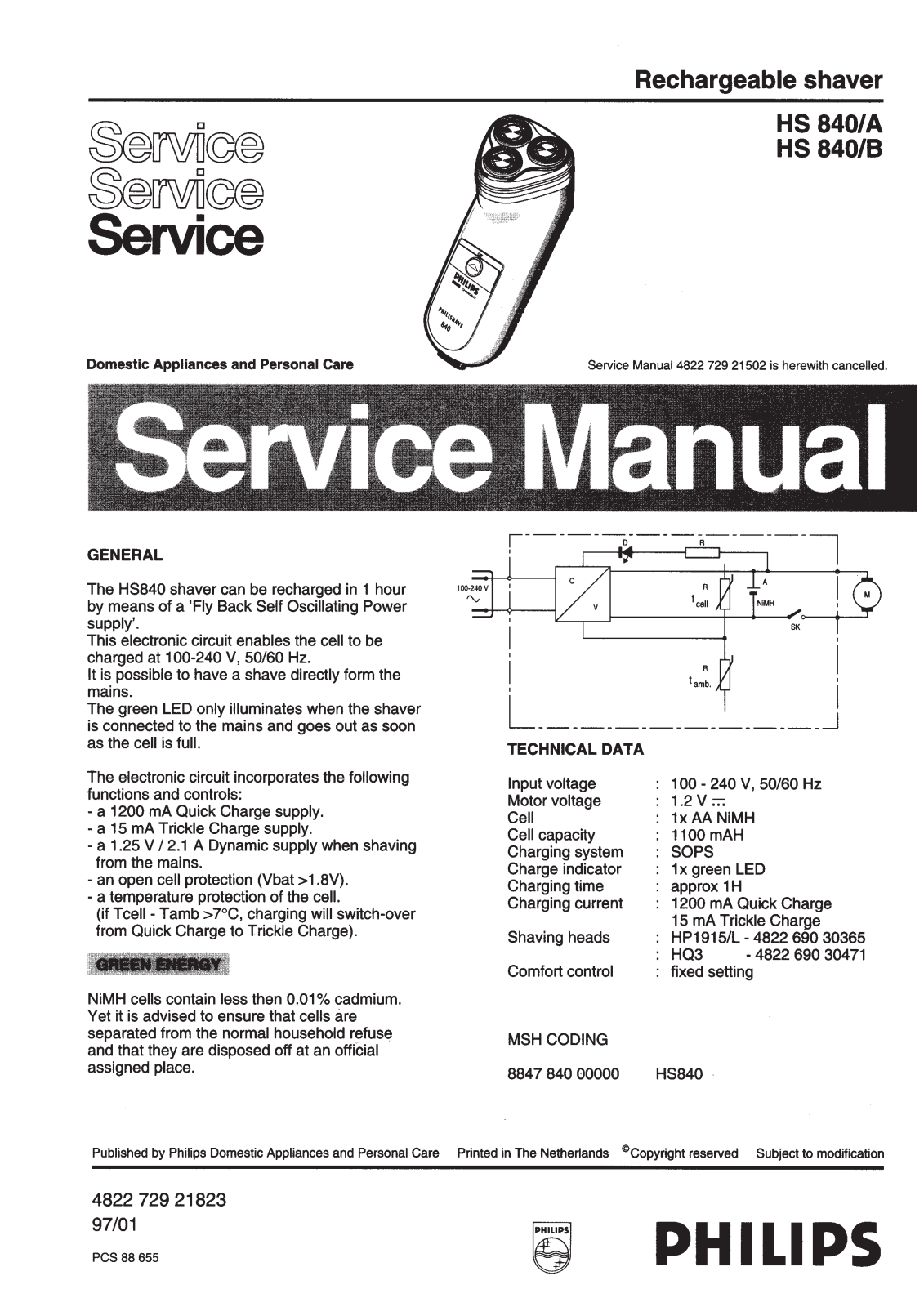 Philips HS840A Service Manual