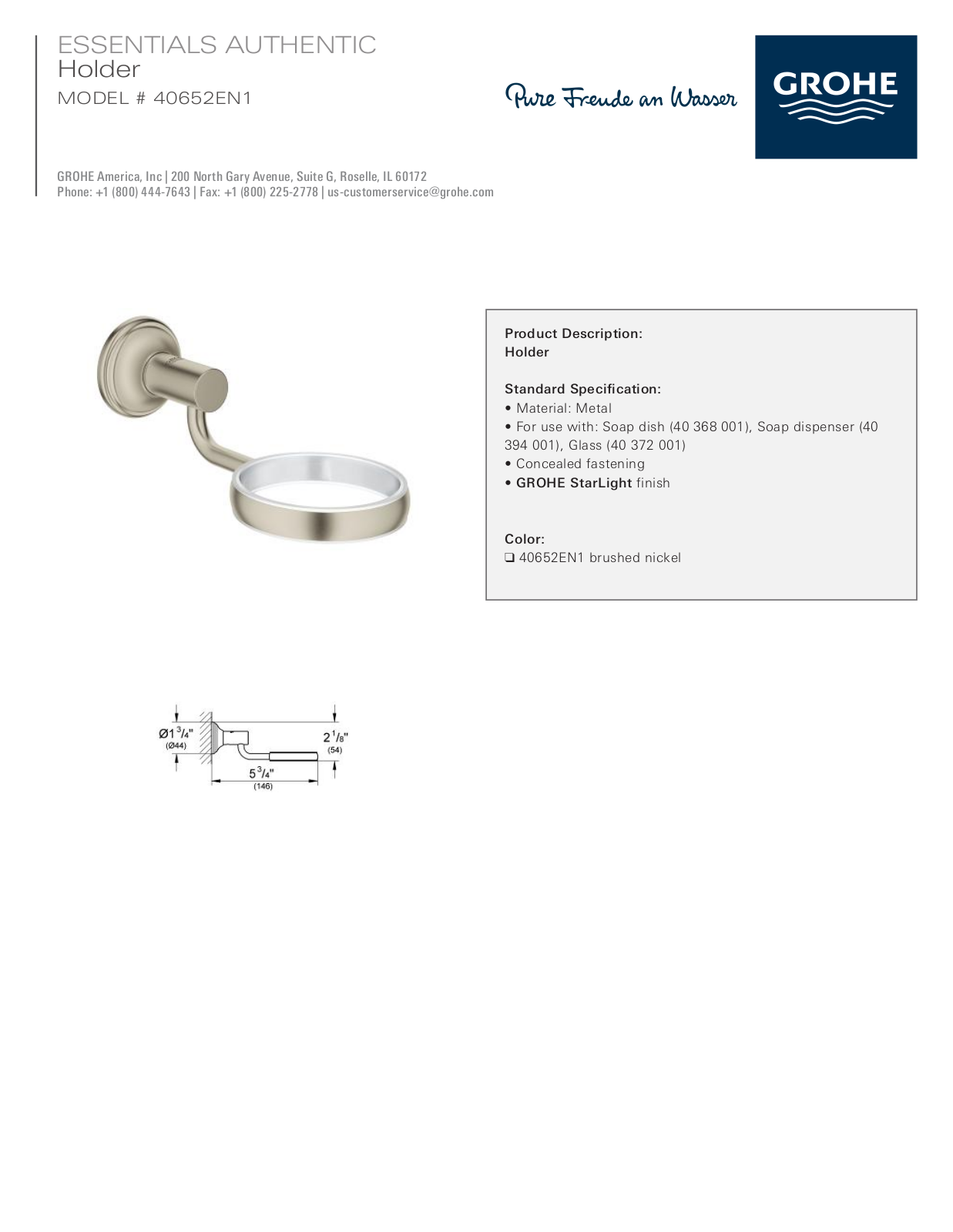 GROHE GRH5544 Specifications - ManualMachine.com