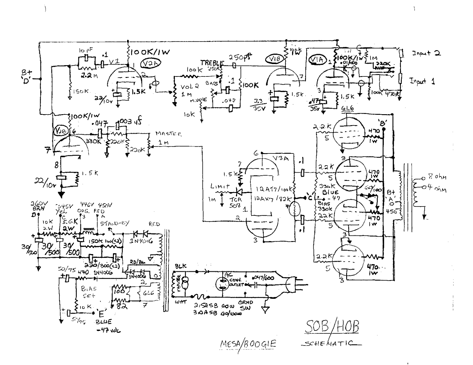 Mesa Boogie sonof schematic