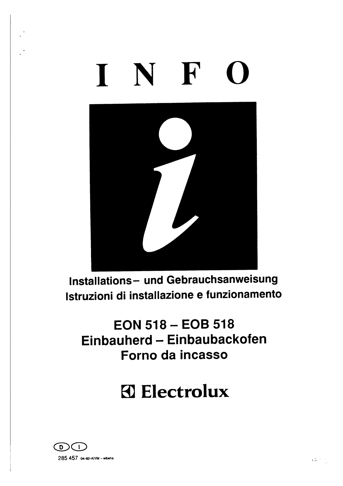 AEG EON411B User Manual