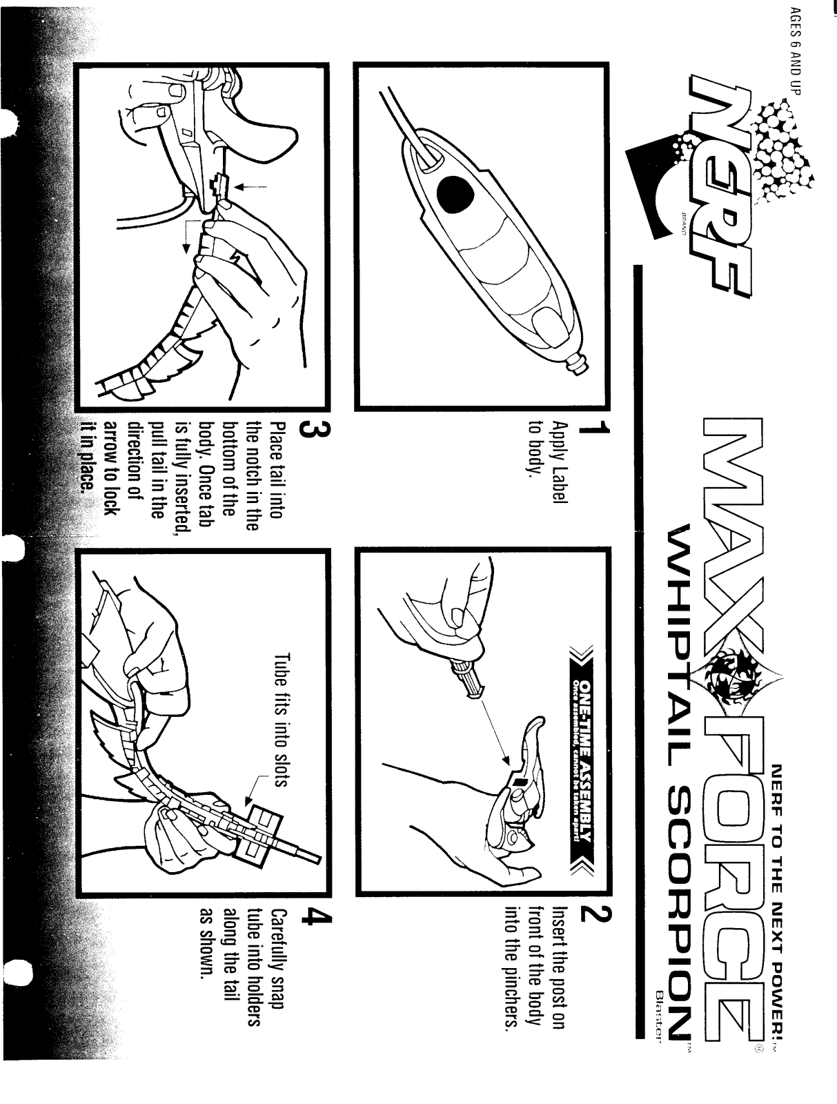 HASBRO Nerf Max Force Whip Tail Scorpion User Manual - ManualMachine.com