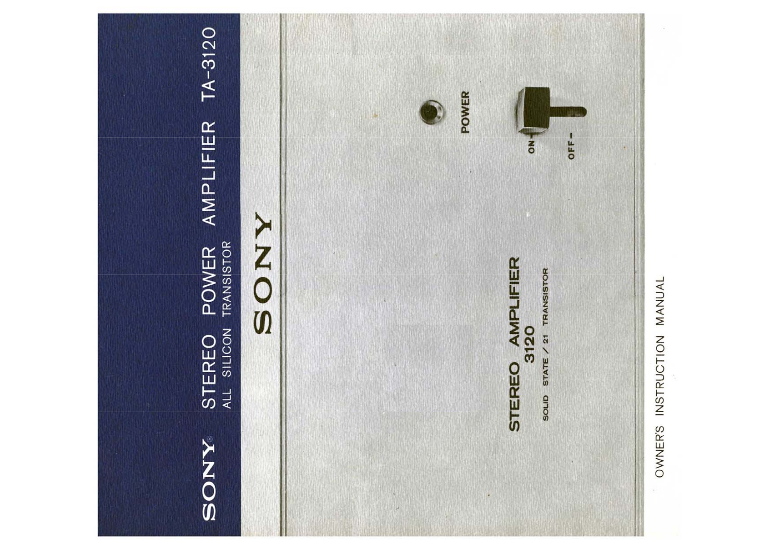 Sony TA-3120 Owners Manual