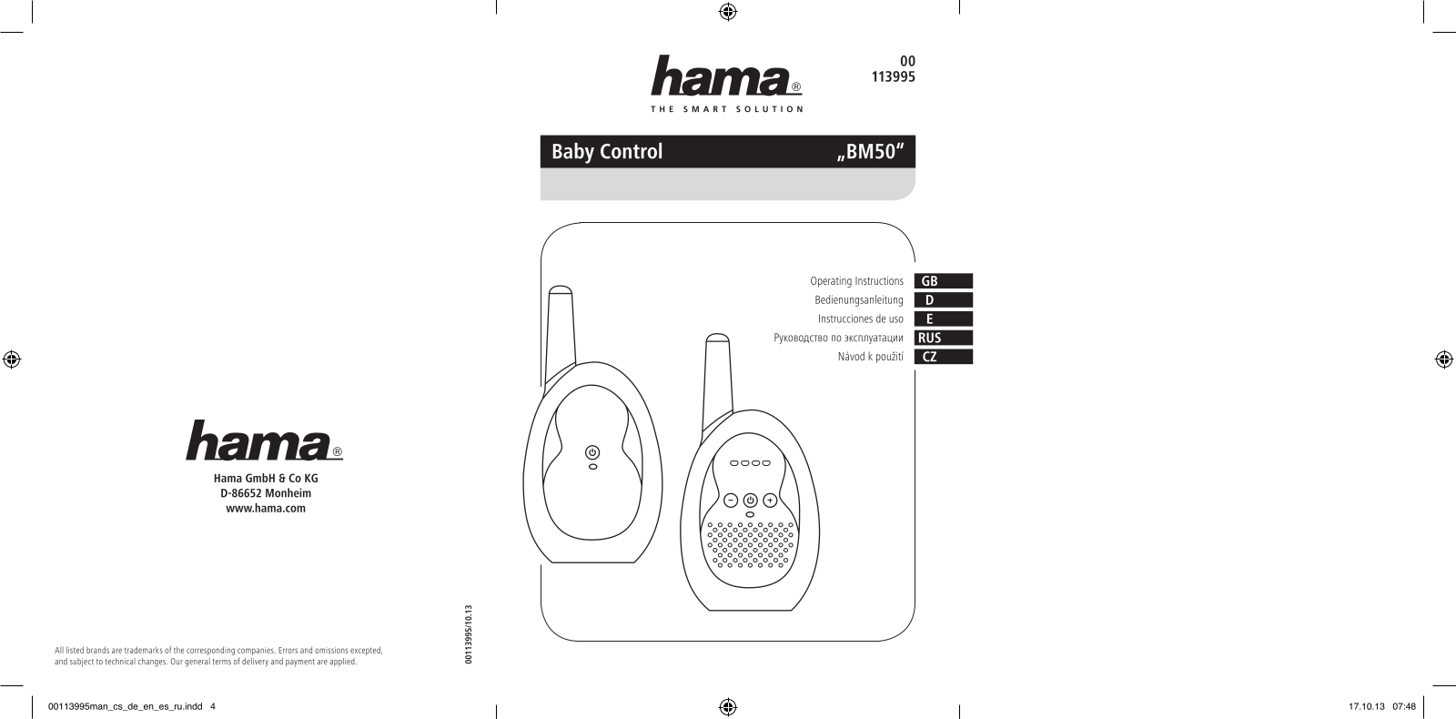 HAMA BM50 User Manual