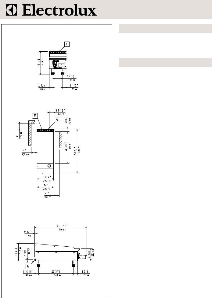 Electrolux 169012 (ARG12FL) General Manual