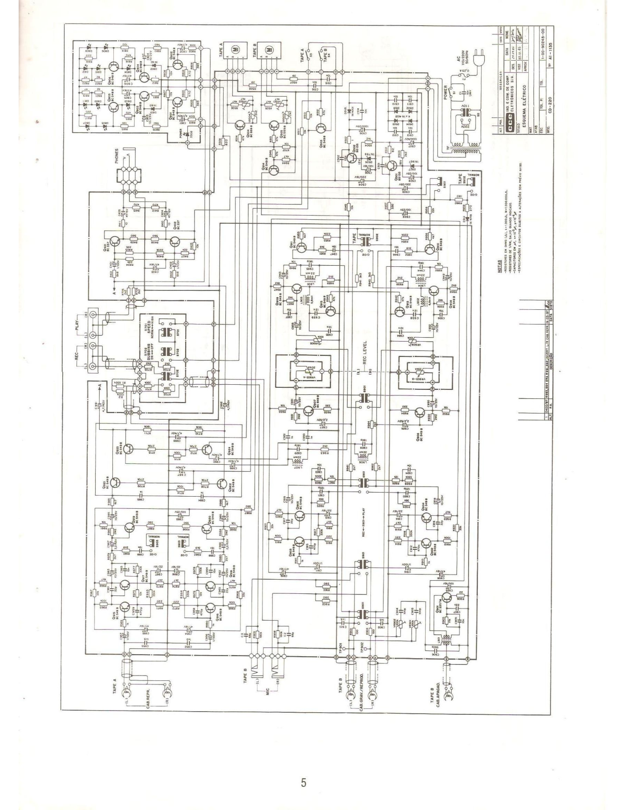 CCE CD-220 Schematic