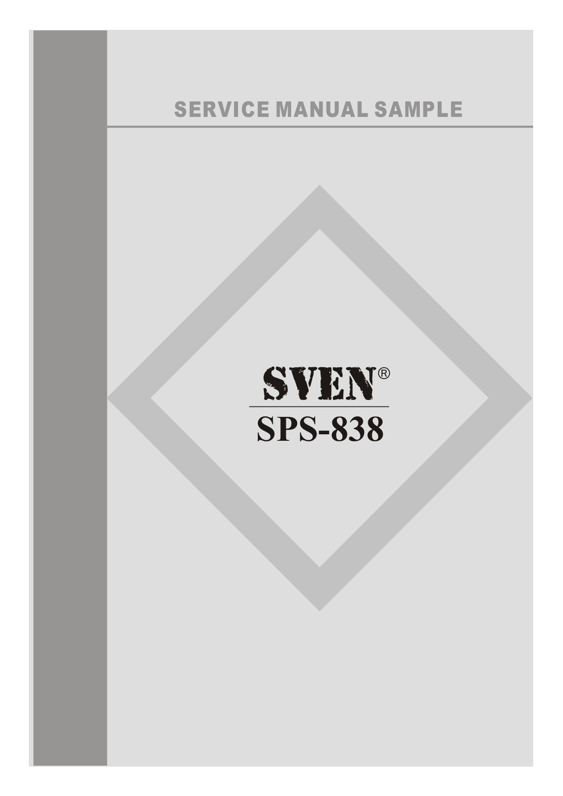 SVEN SPS-838 Service Manual