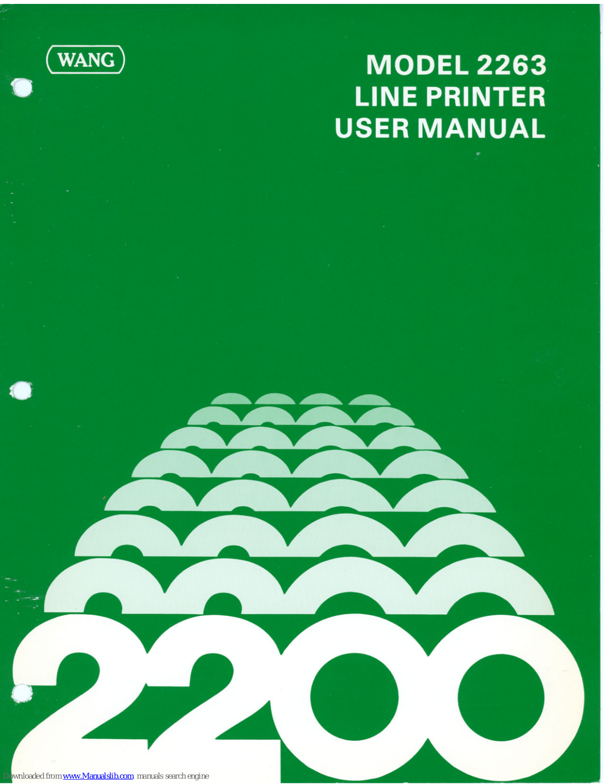 Wang 2263 User Manual