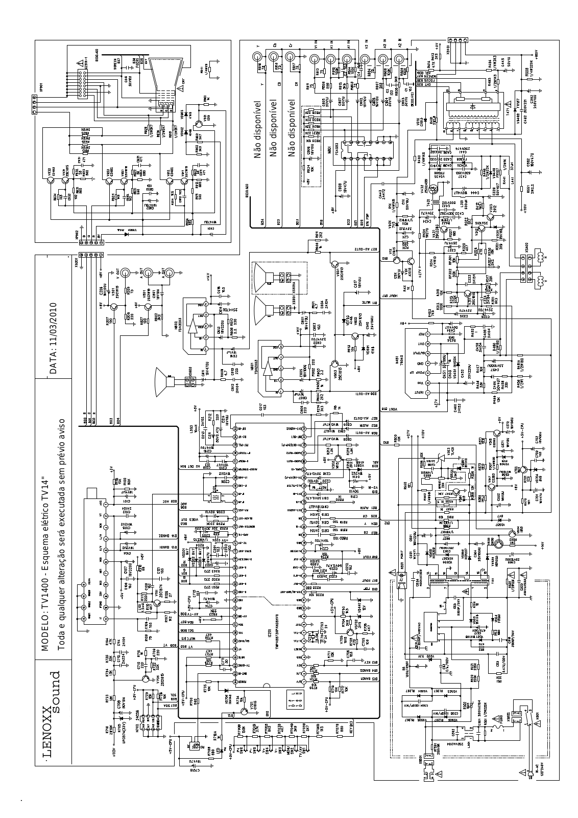 Lenoxx TV1400 Schematic