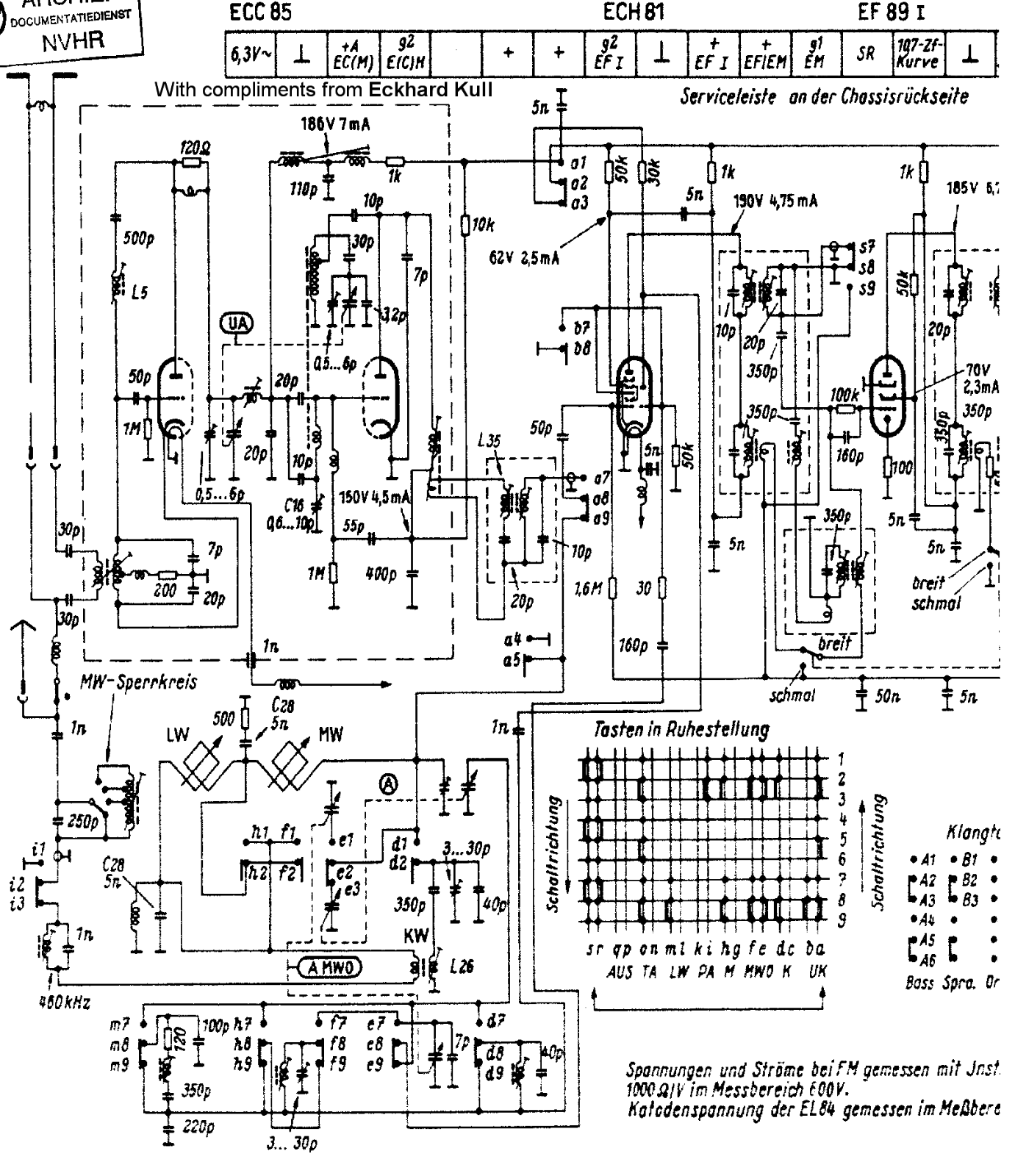 Nordmende Arabella-56 Schematic