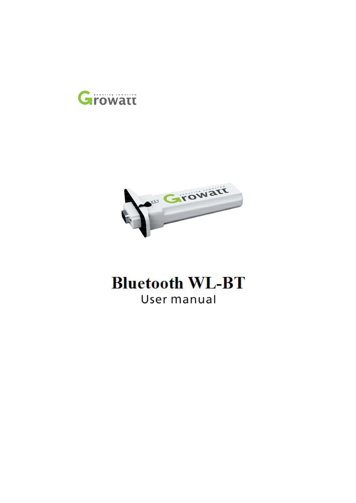 GROWATT NEW ENERGY TECHNOLOGY BLUETOOTH User Manual