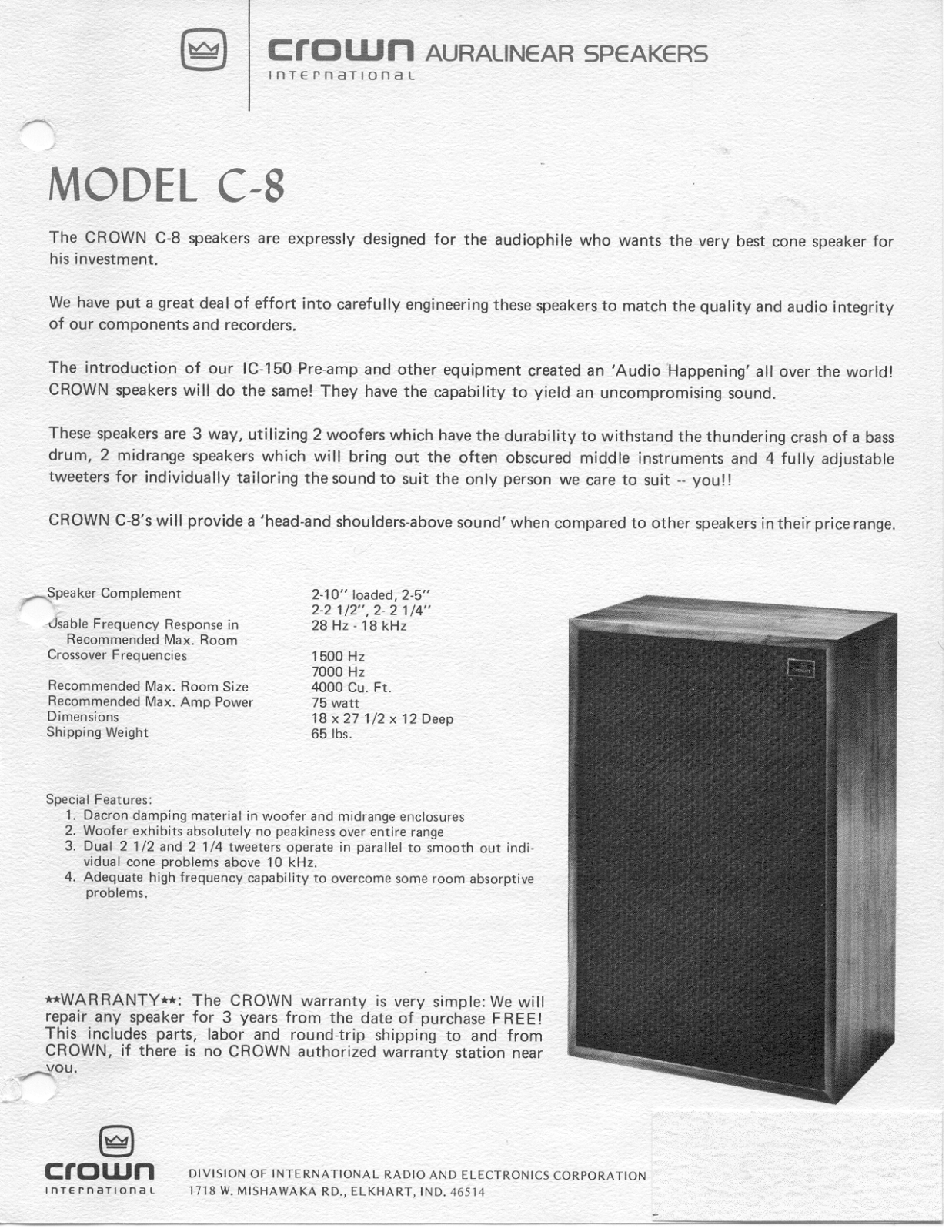 Crown C-8 Brochure