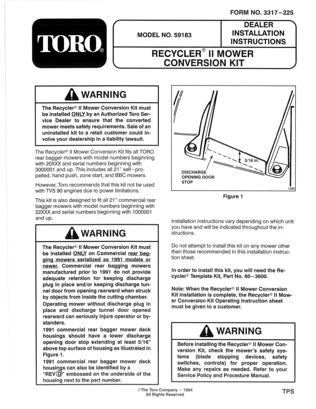 Toro 51983 Installation Instructions