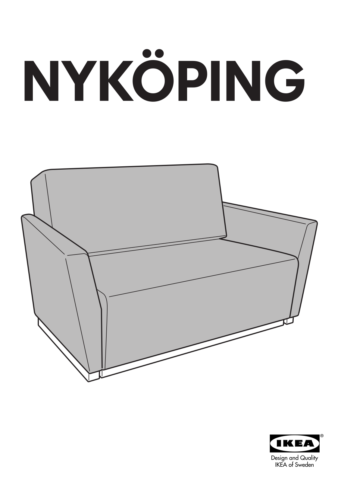 IKEA NYKÃPING SOFA BED Assembly Instruction