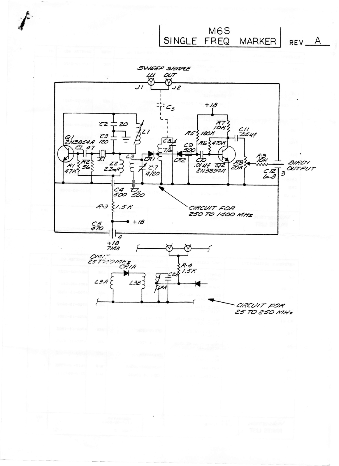 Wavetek m6s schematic