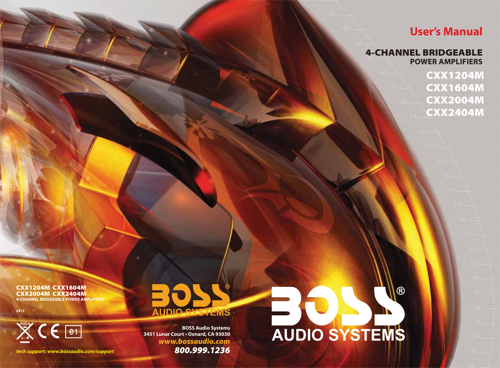 Boss Audio CHAOS EXXTREME II CXX1204M, CHAOS EXXTREME II CXX1604M, CHAOS EXXTREME II CXX2004M, CHAOS EXXTREME II CXX2404M User Manual