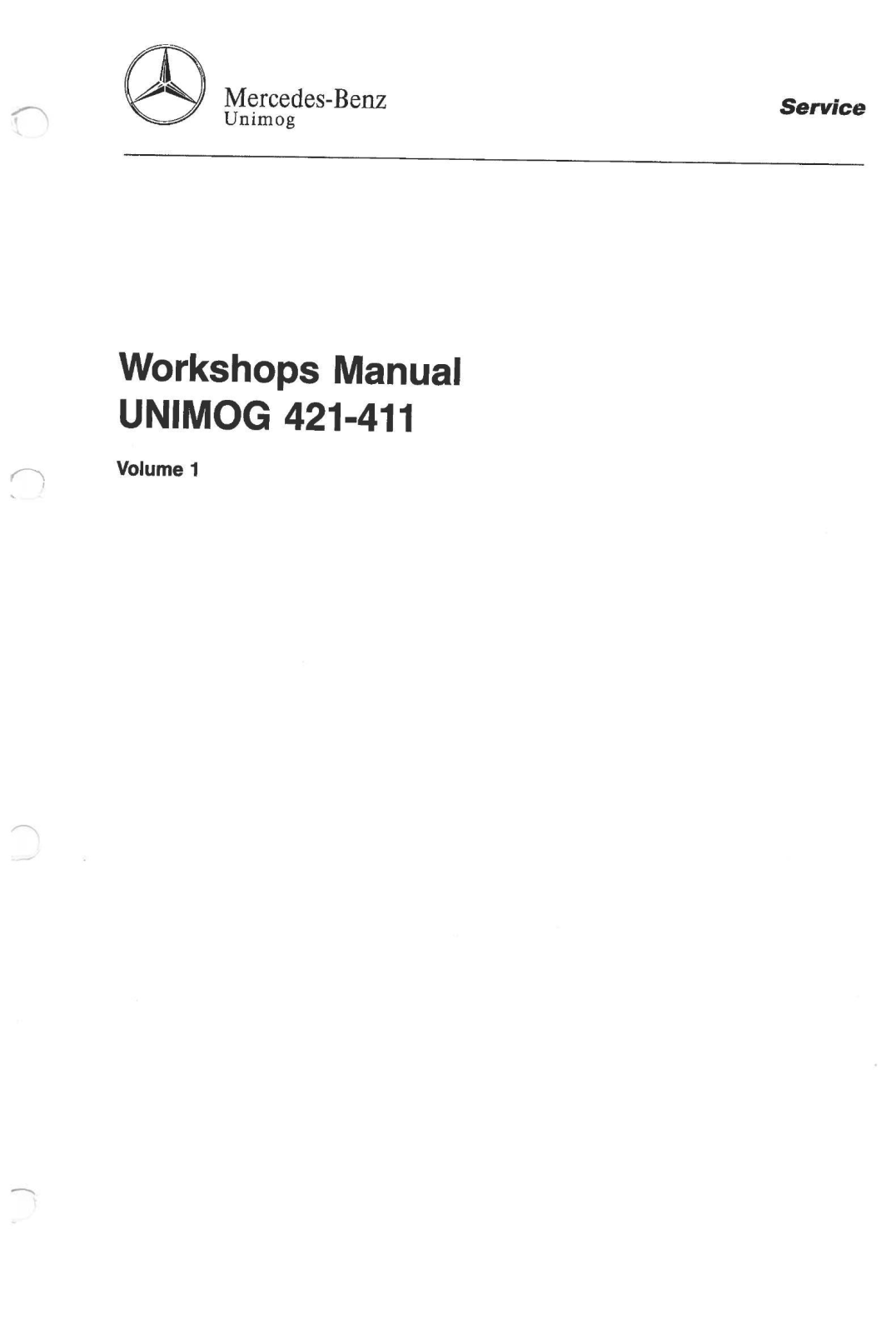 Mercedes-Benz 421-411 Service Manual