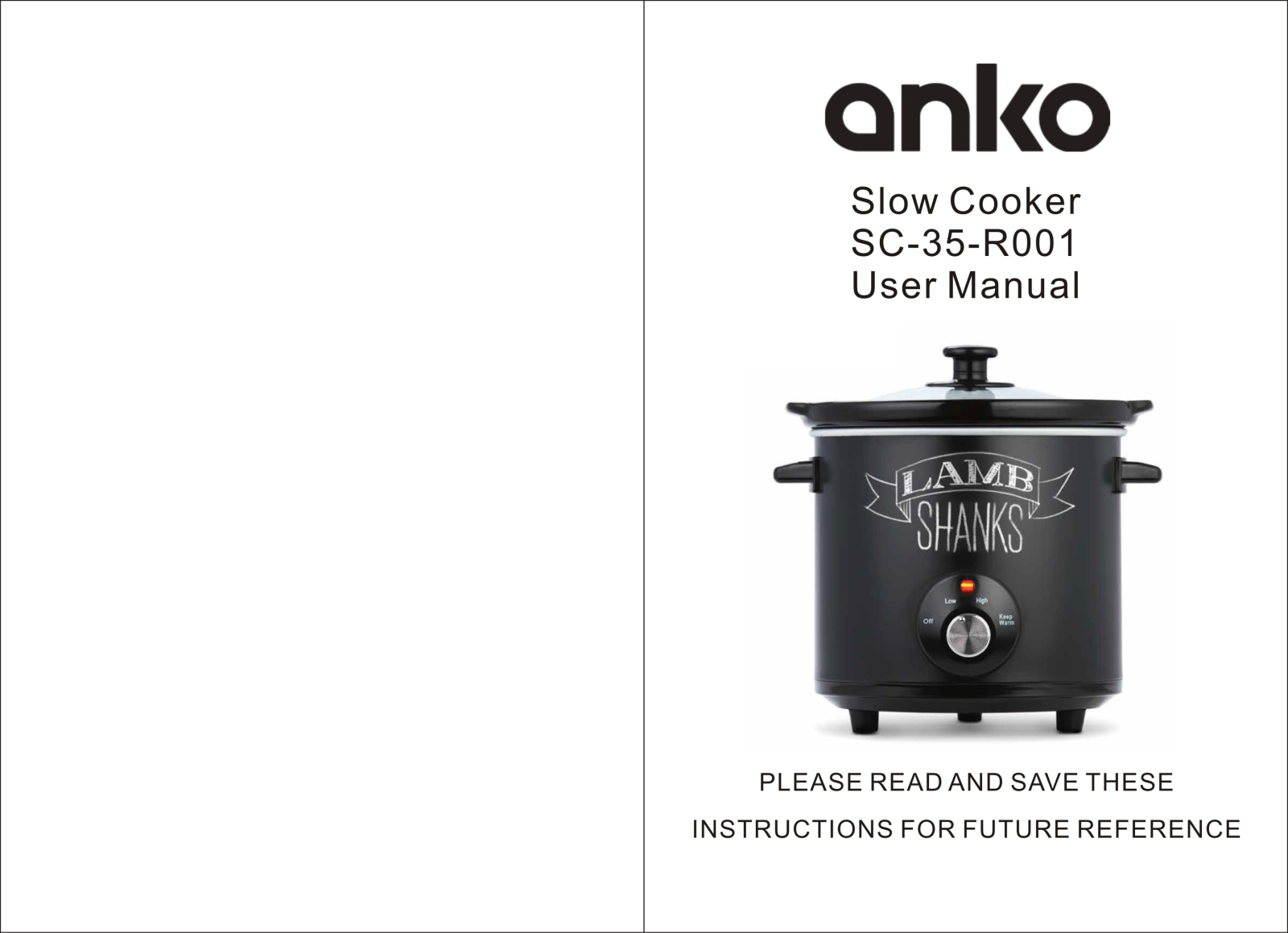 Anko SC-35-R001 User Manual