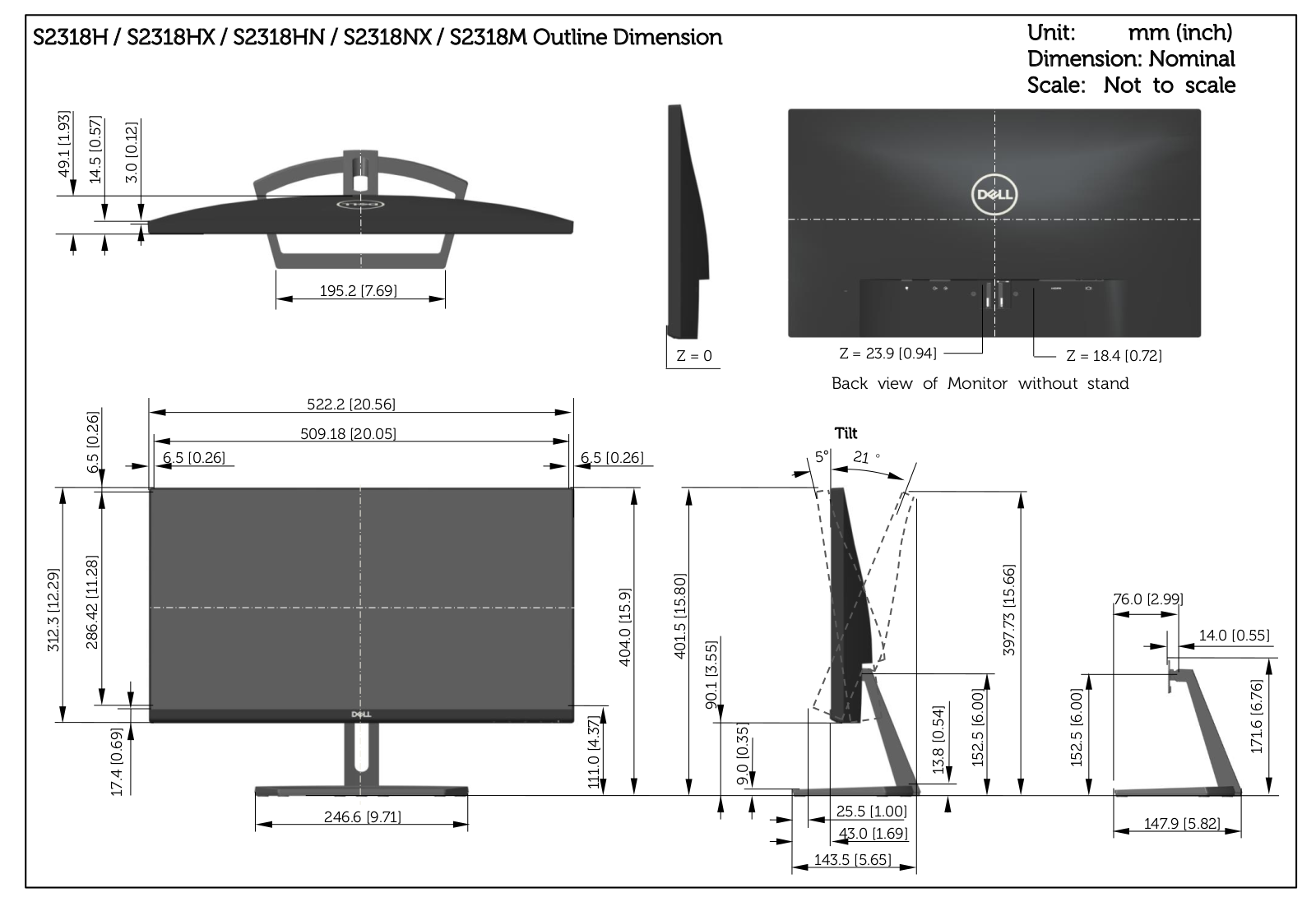 Dell S2318HN, S2318NX User Manual