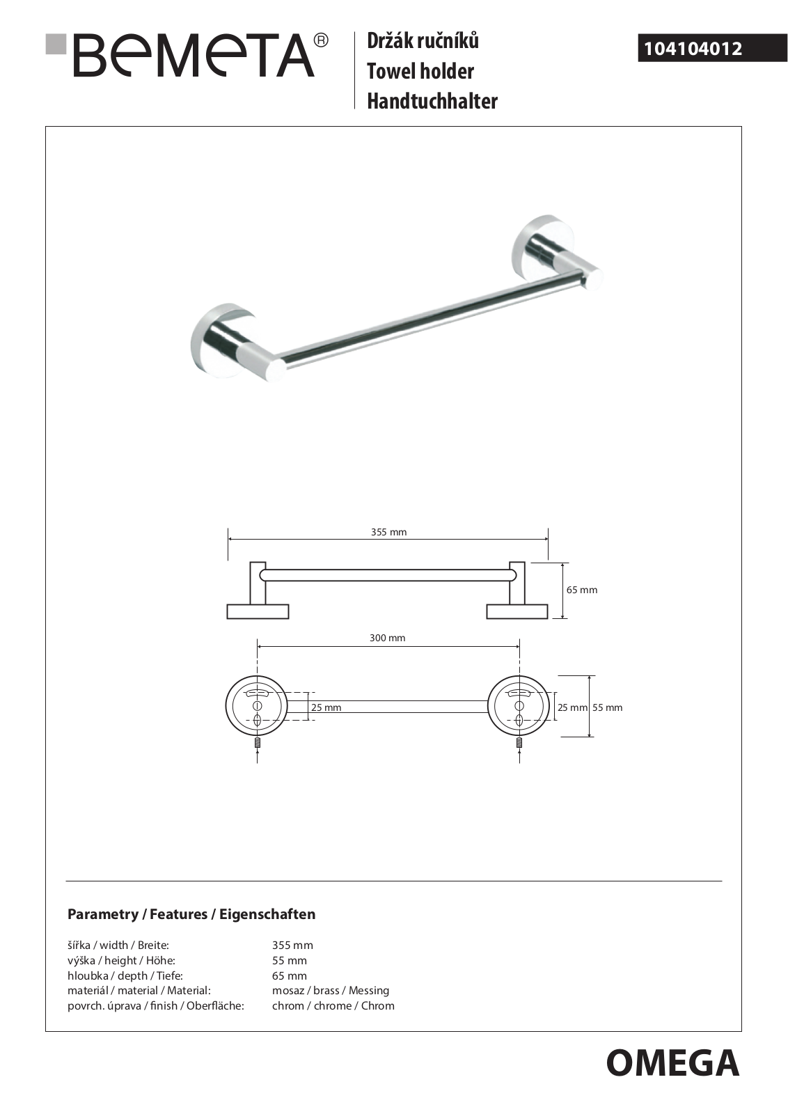 Bemeta Omega 104104012 User guide