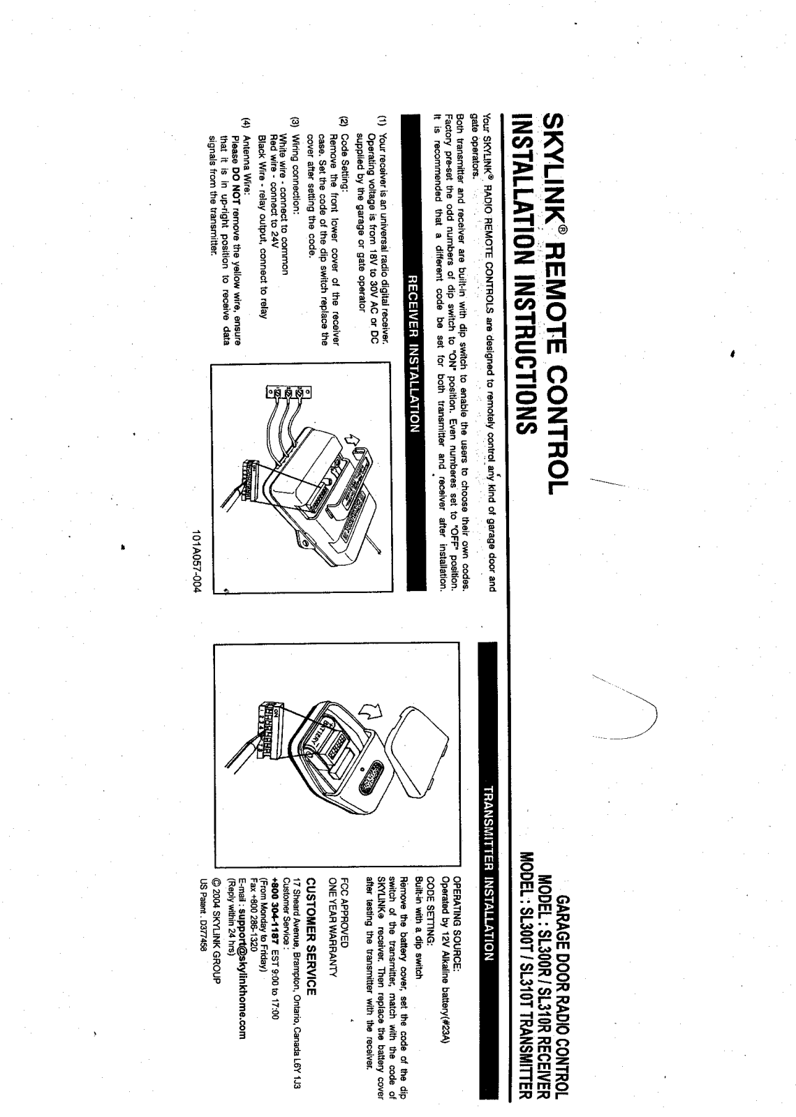 SkyLink SL310R, SL300T, SL300R, SL310T User Manual