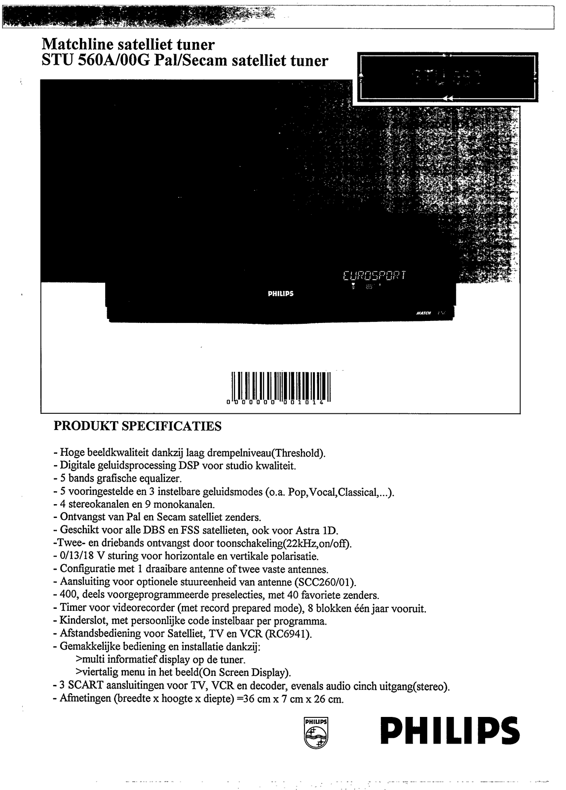 Philips STU560A User Manual