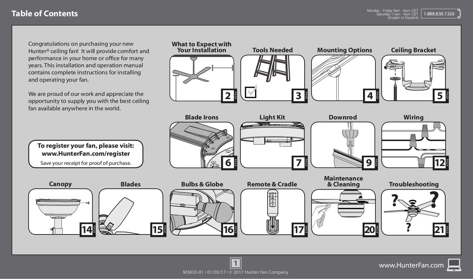 Hunter M3633-01 User Manual