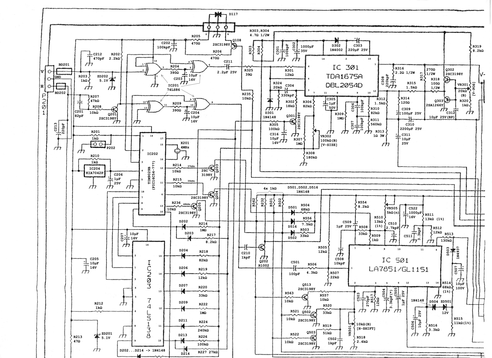 Monitor TCM-1448G Schematic