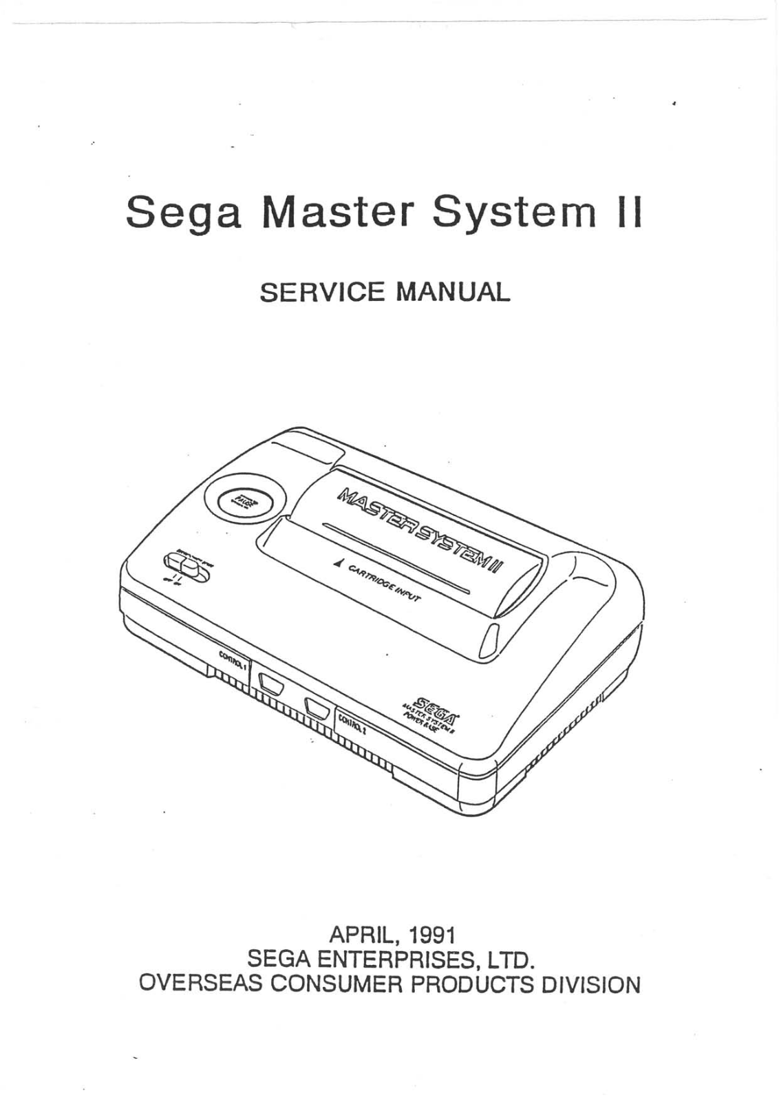 Sega Master System II Service Manual