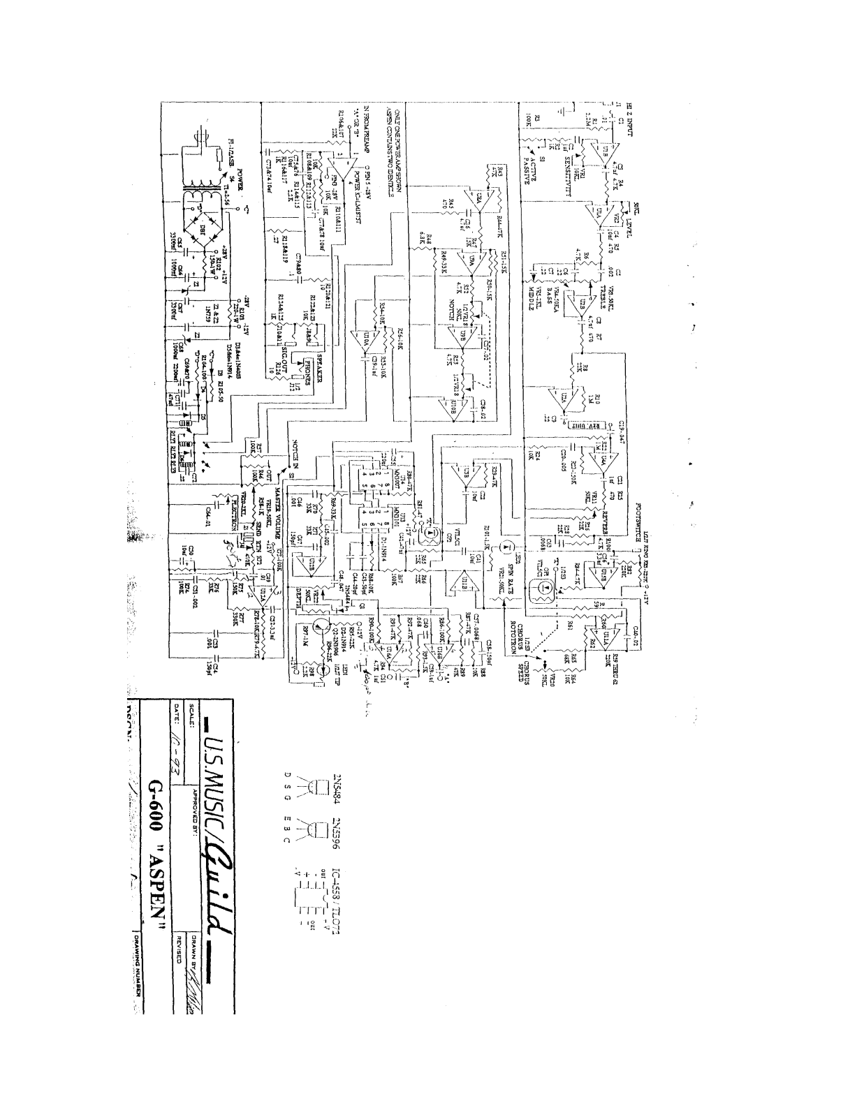 Guild g 600 schematic