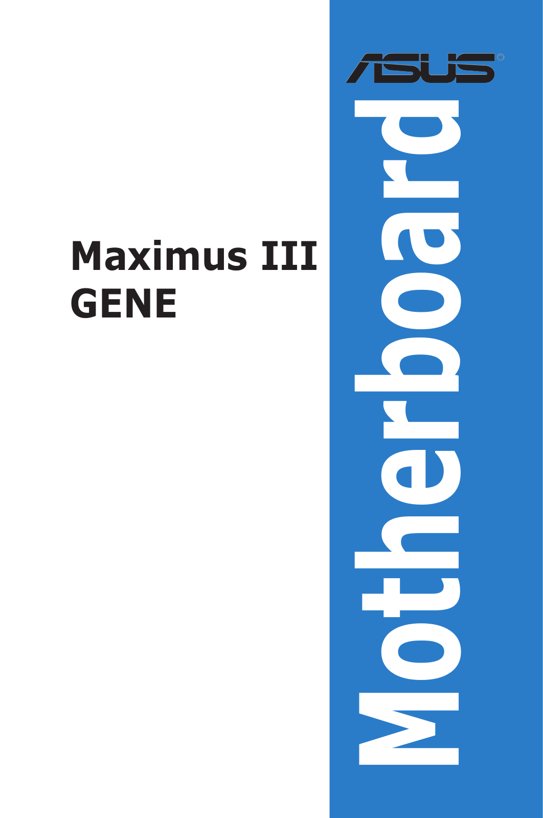 Asus Maximus III Gene User Manual