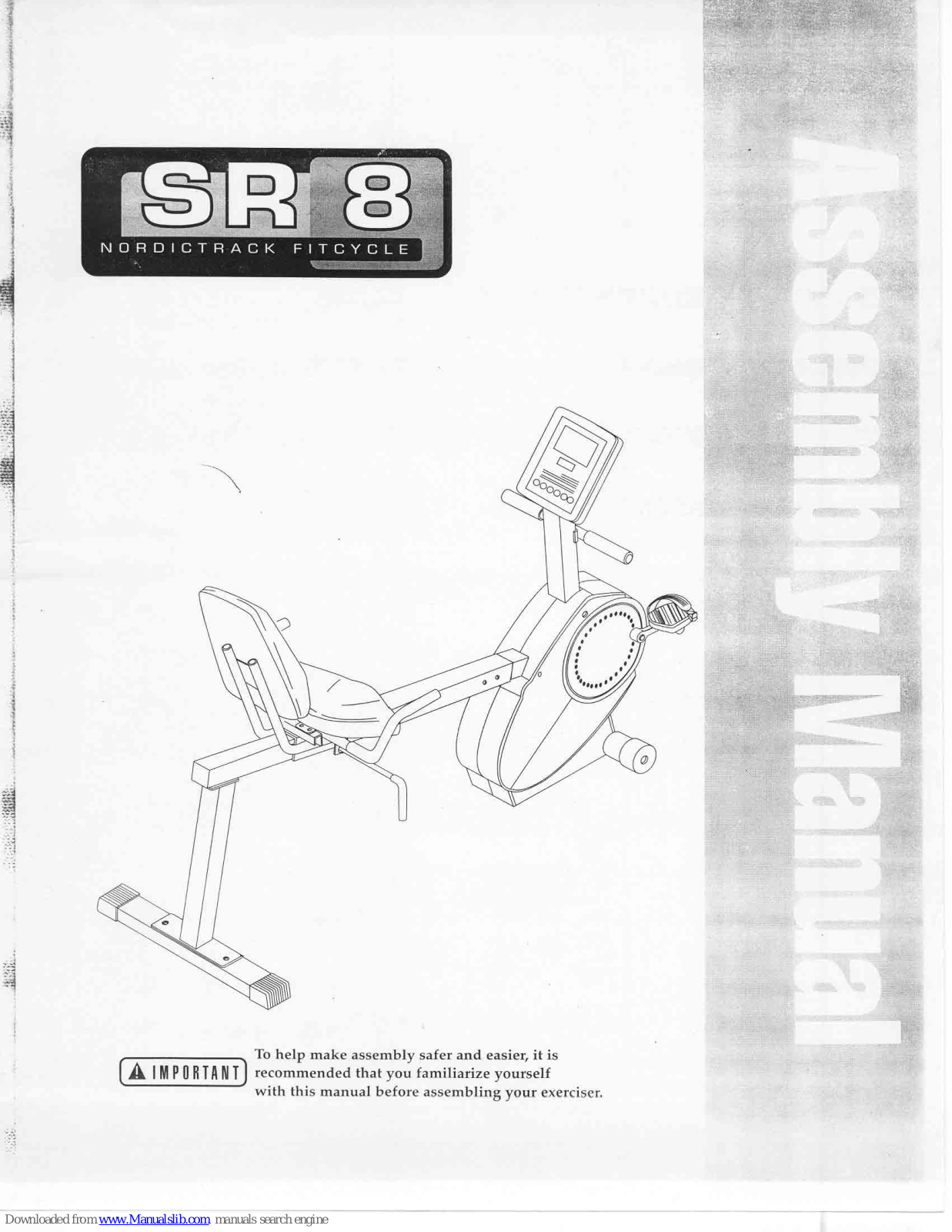 NordicTrack Fitcycle Sr8 User Manual