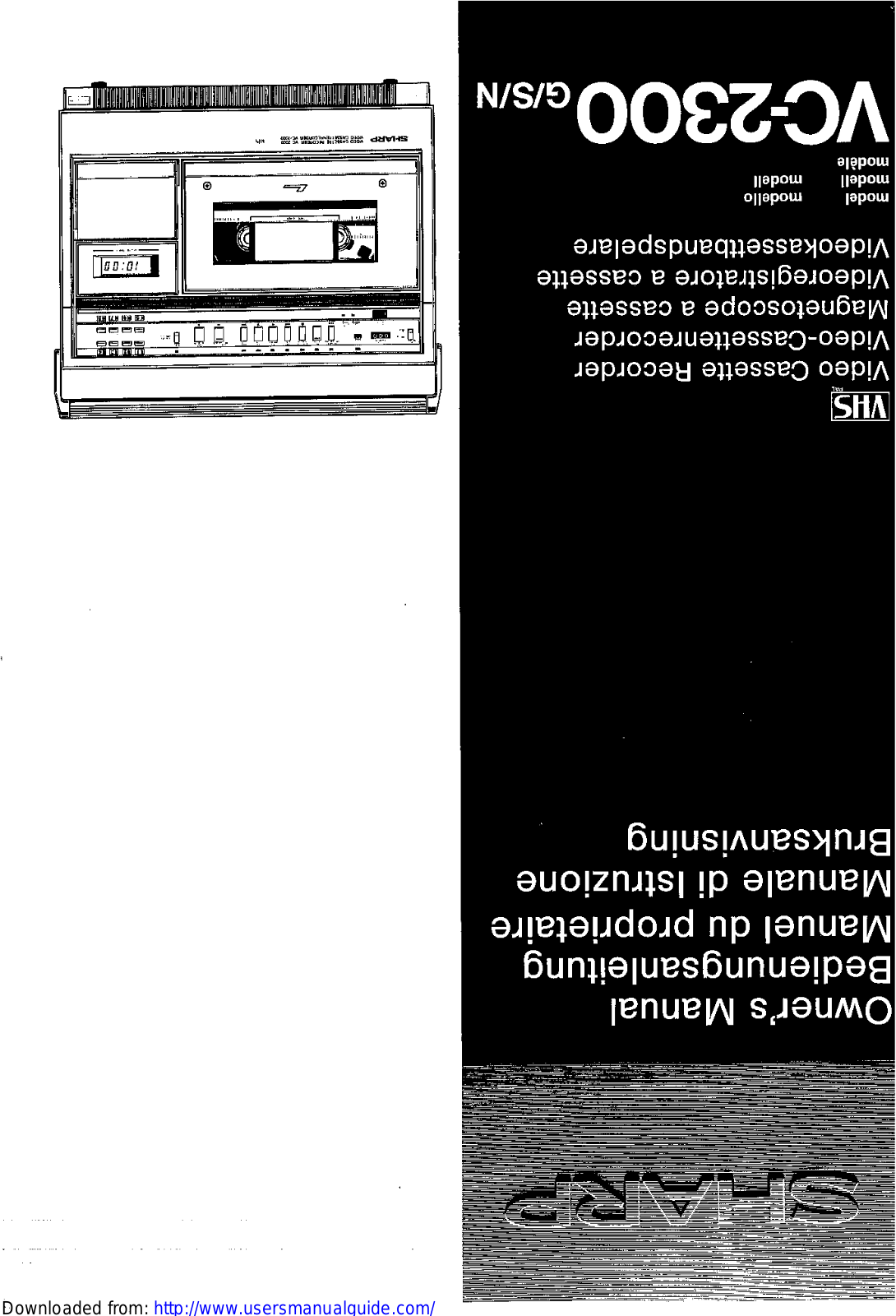 SHARP VC-2300G/S/N User Manual