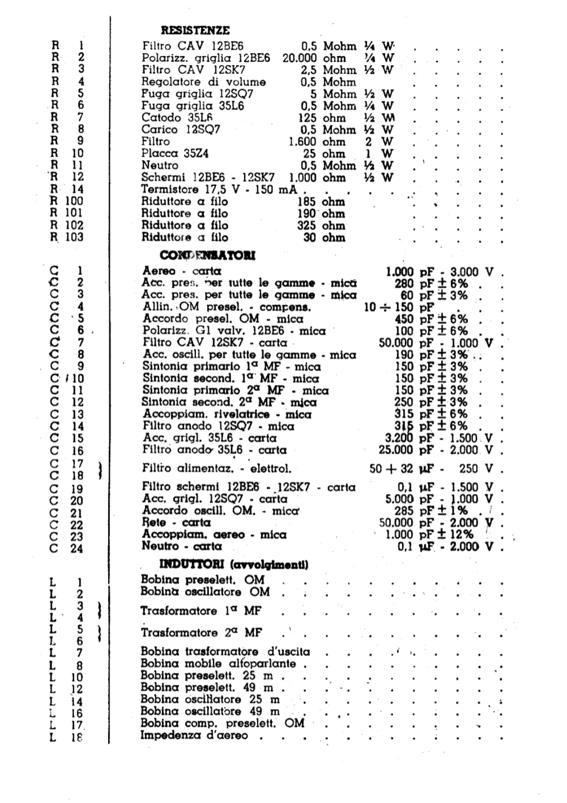 Radiomarelli 114 components