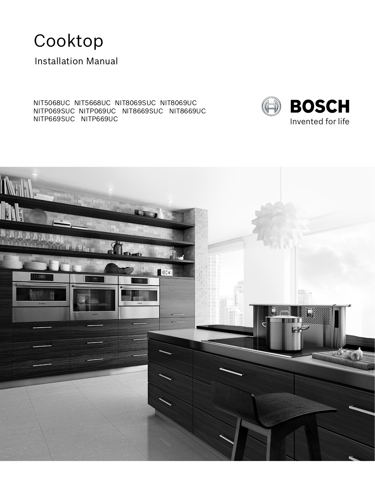 Bosch NIT8669SUC, NIT8669UC, NIT8069UC, NIT8069SUC Installation Manual