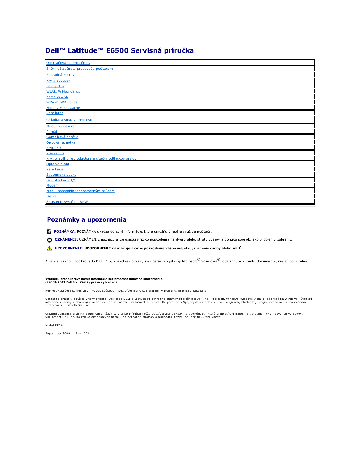 Dell Latitude E6500 User Manual