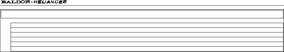 Baldor VHECP4316T Product Information Sheet