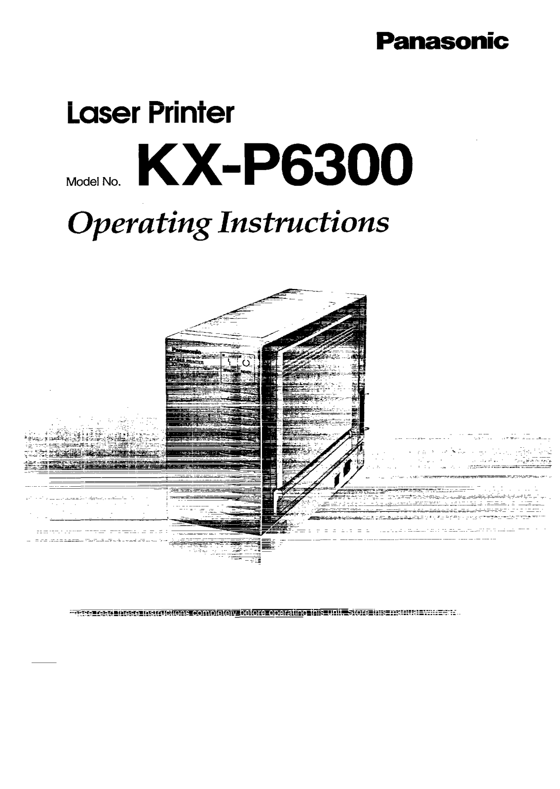 Panasonic KX-P6300 User Manual