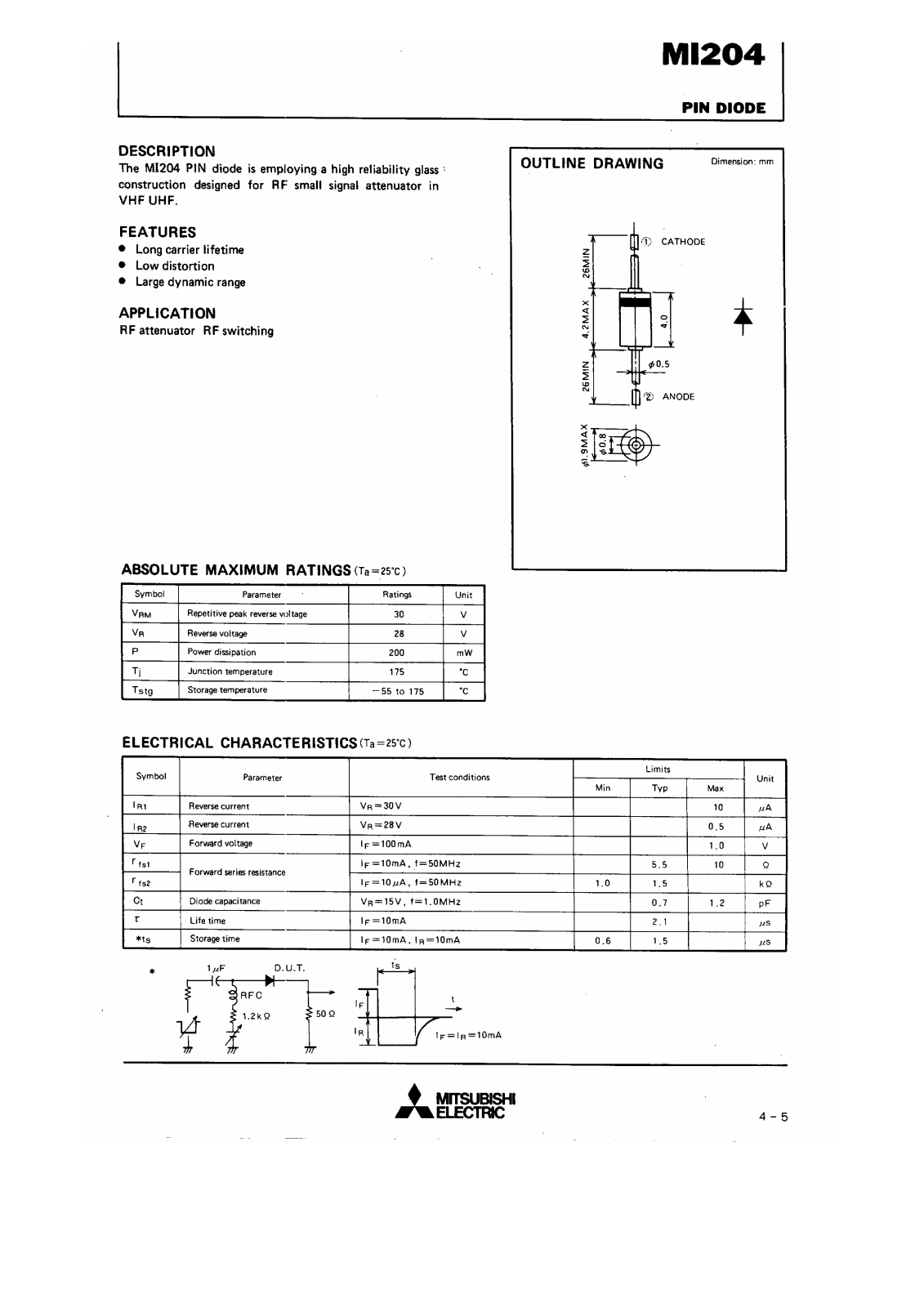 Datasheets MI204 Datasheet - ManualMachine.com