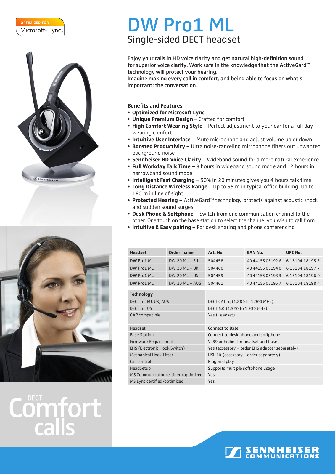 Sennheiser 504459, 504460, DW PRO1 ML, 504461 User Manual