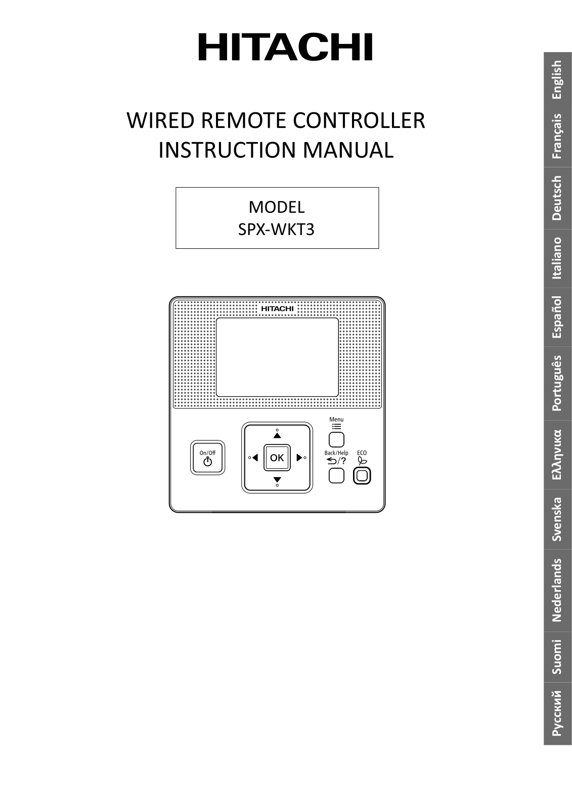 Hitachi SPX-WKT3 Instruction Manual