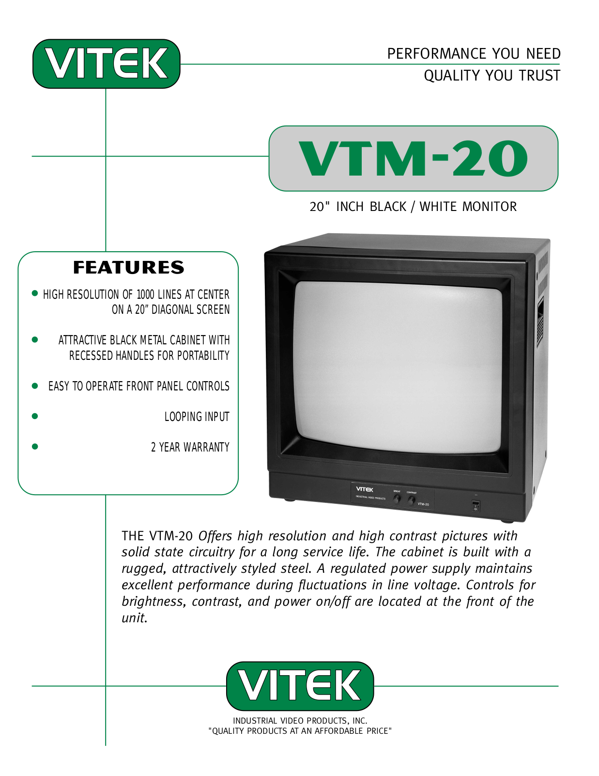 Vitek VTM-20 User Manual