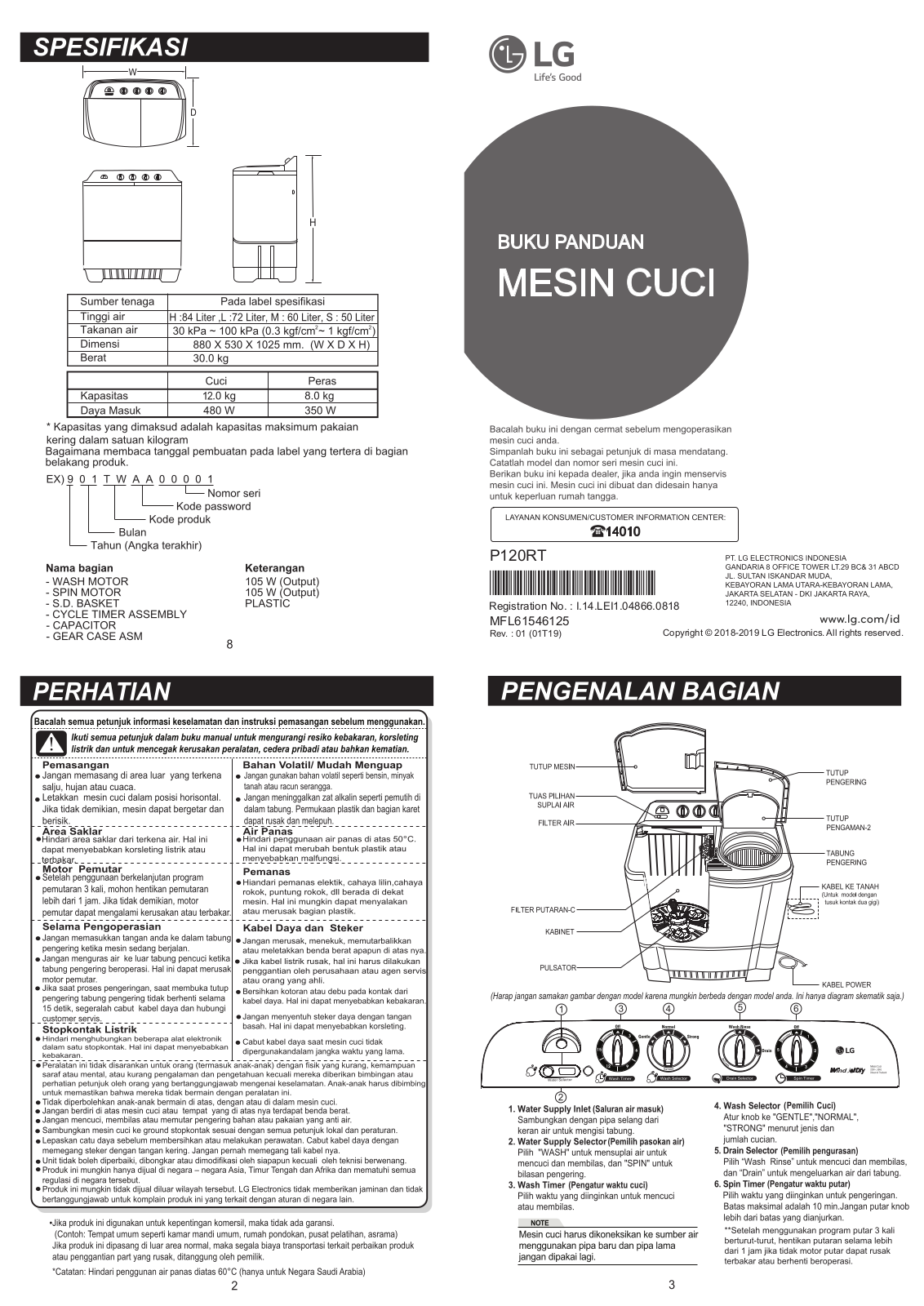 LG P120RT Manual book