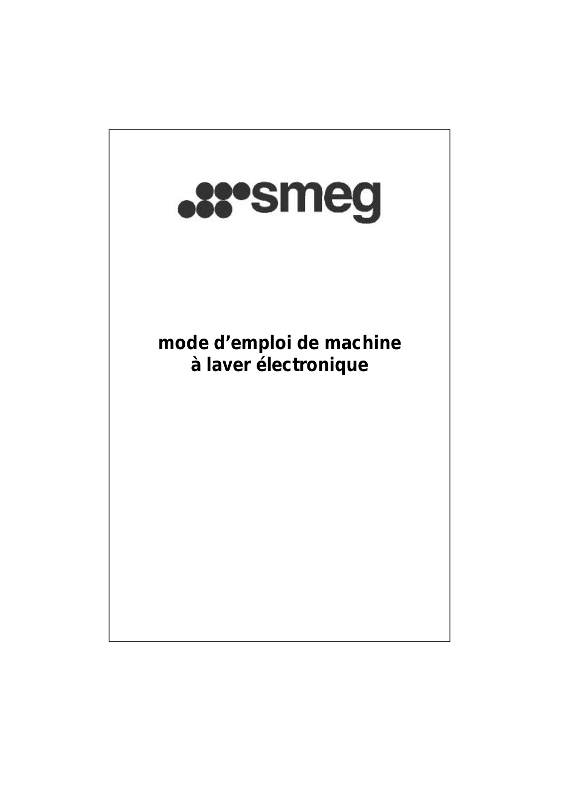 SMEG SWM840 User Manual