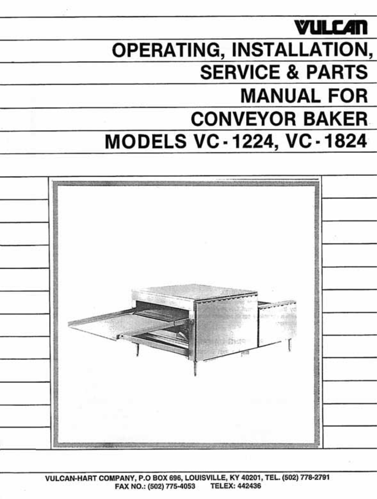 Vulcan VC-1224 Service Manual