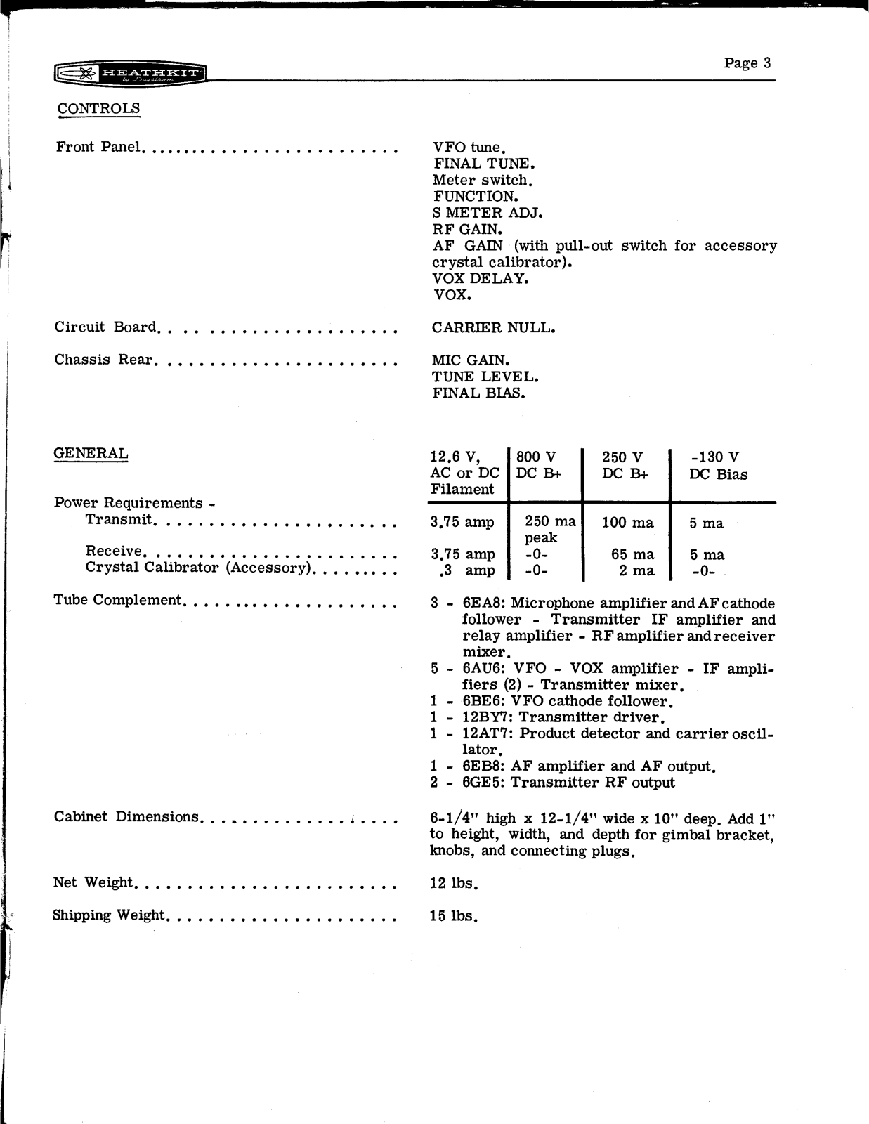 HEATHKIT HW-12a User Manual (PAGE 03)