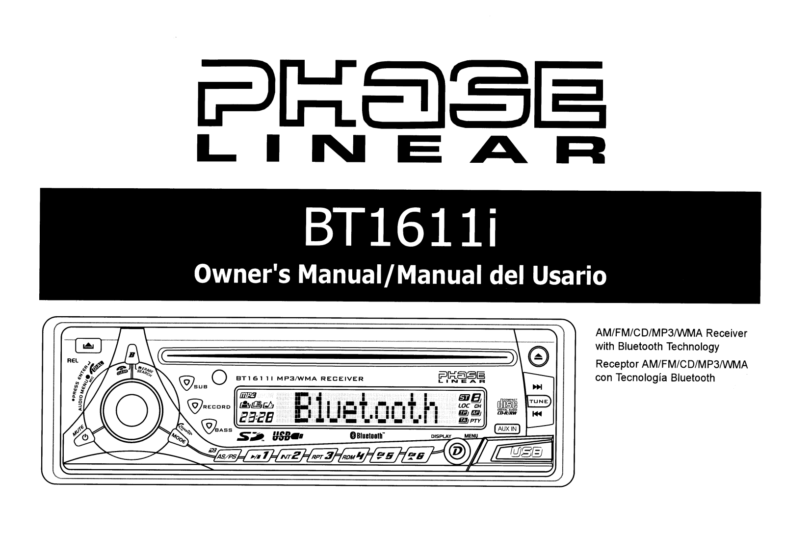 Phase Linear BT-1611i Owners Manual