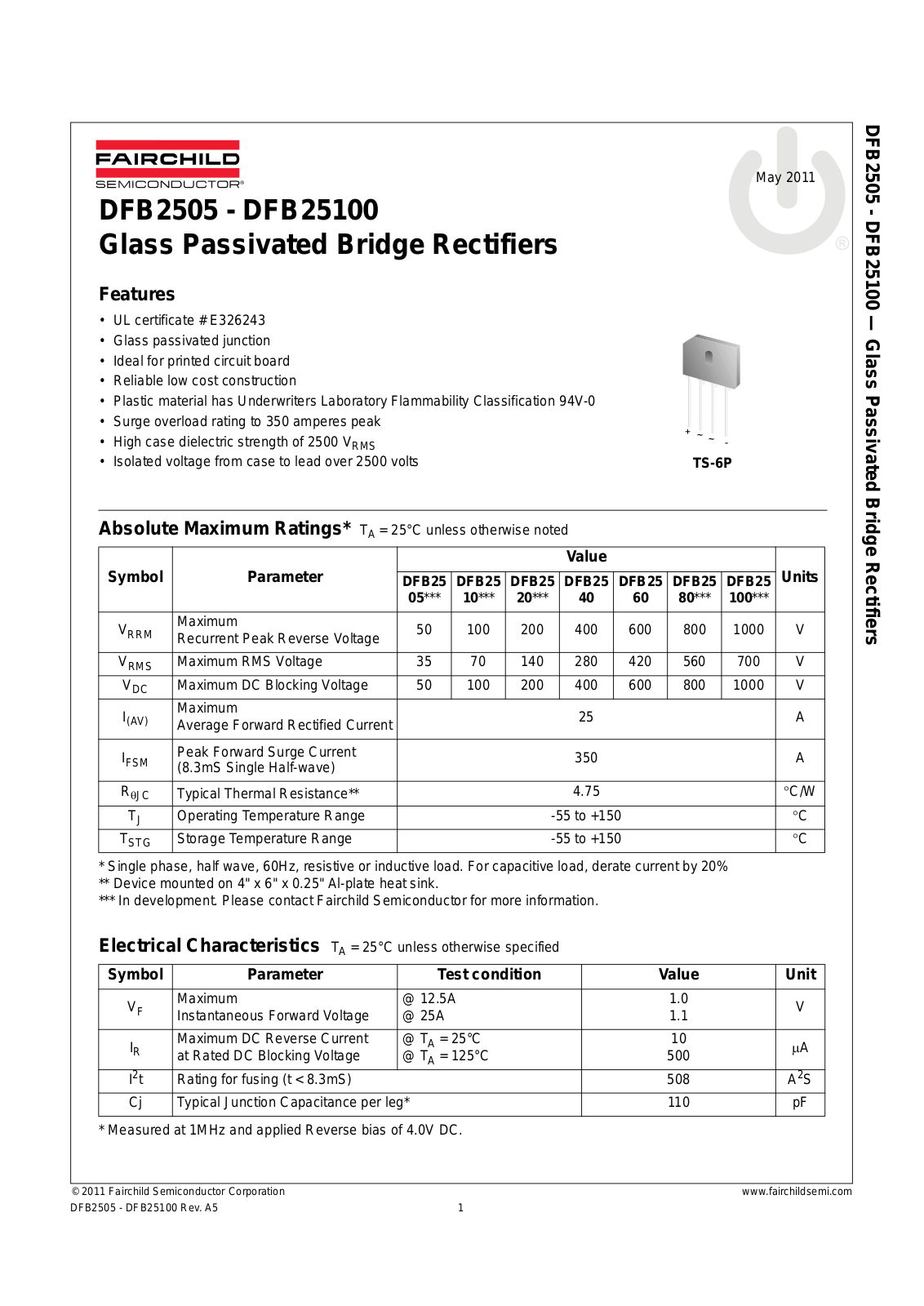 Fairchild DFB2505, DFB25100 service manual