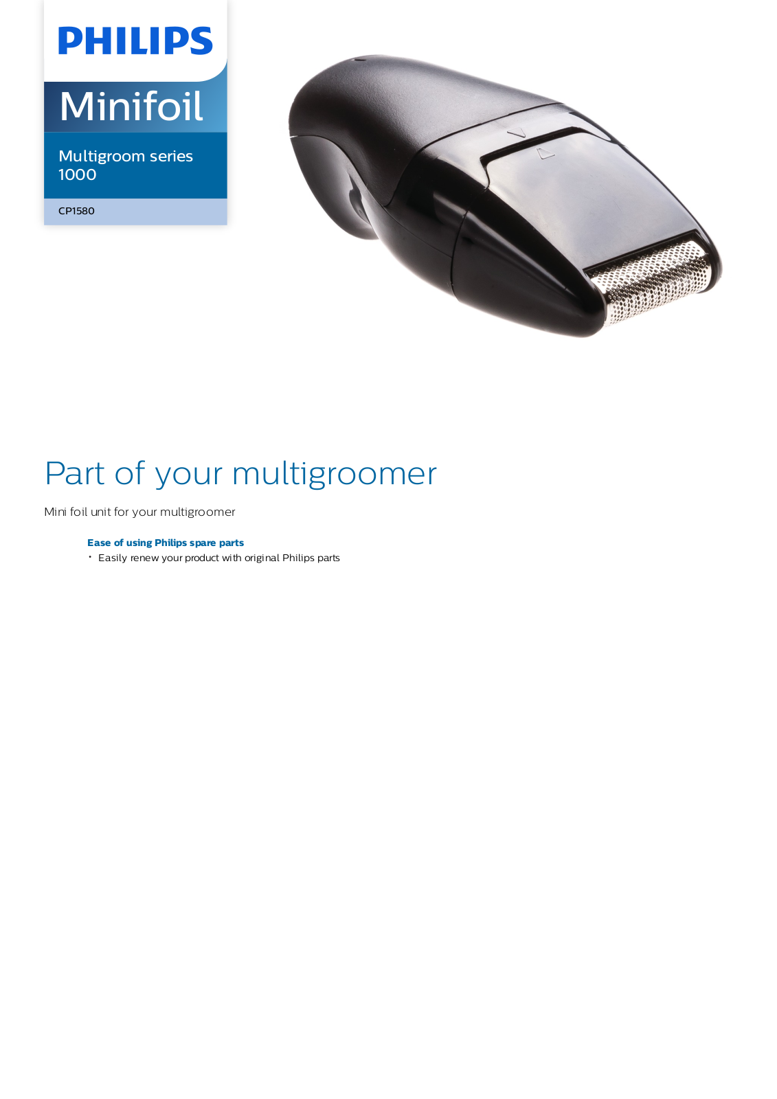 Philips CP1580/01 leaflet - ManualMachine.com