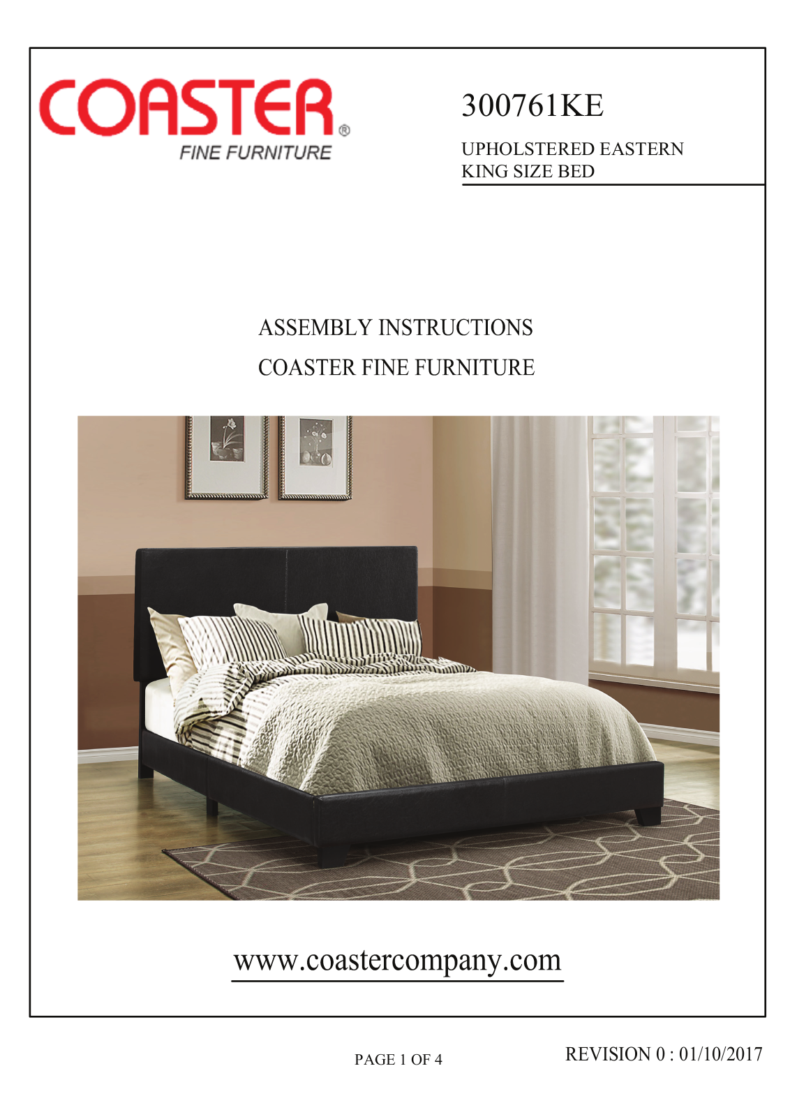 Coaster 300761KE Assembly Guide - ManualMachine.com